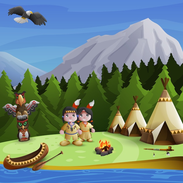 Native American Background Concept