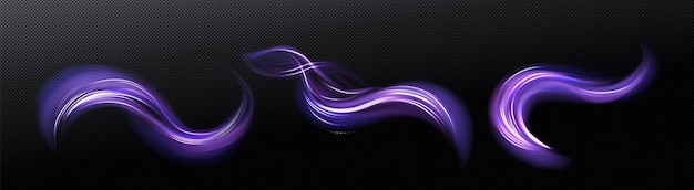 Neon magiczny wirowy efekt wiatru fioletowe wirujące światło