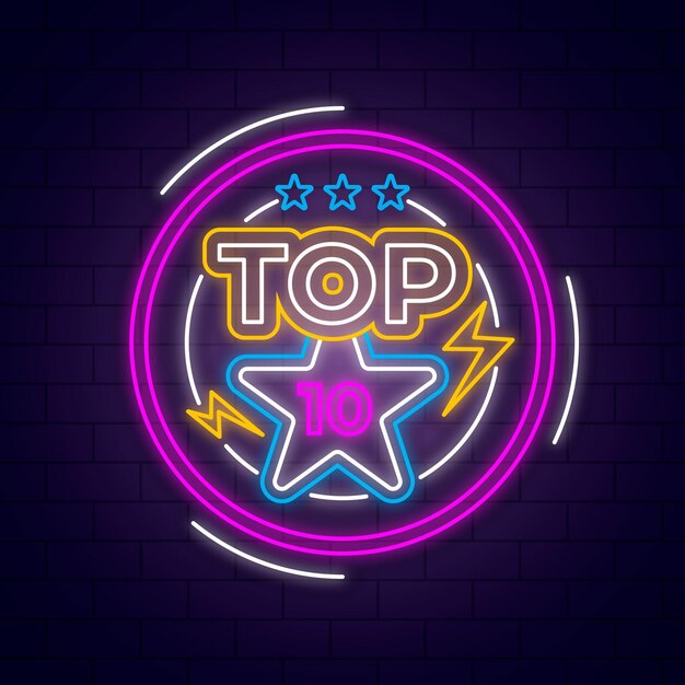 Neon top 10 szablonów