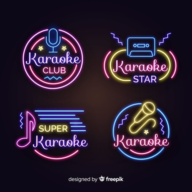 Neonowa kolekcja karaoke