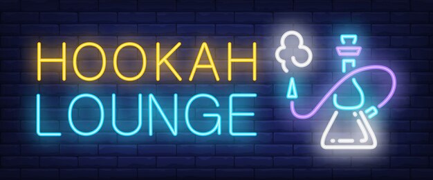 Neonowa tabliczka Hookah Lounge