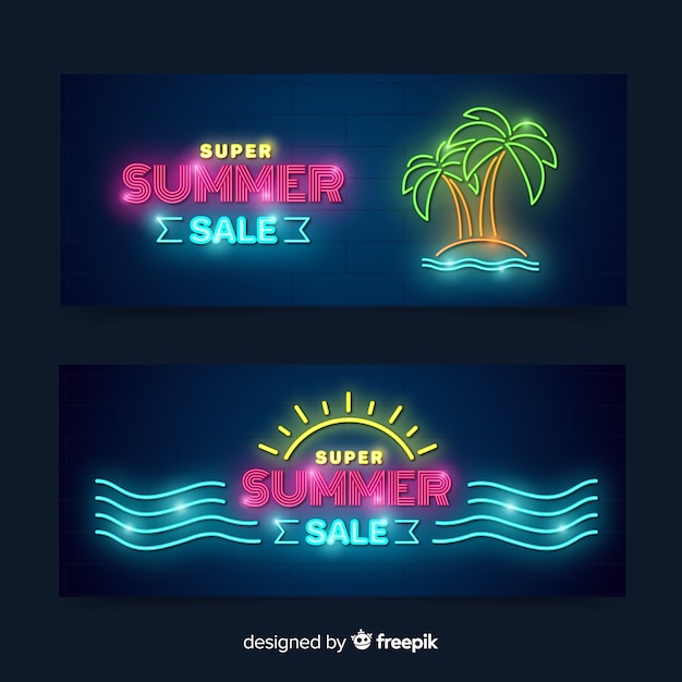 Neonowe Transparenty Sprzedaży Letnich