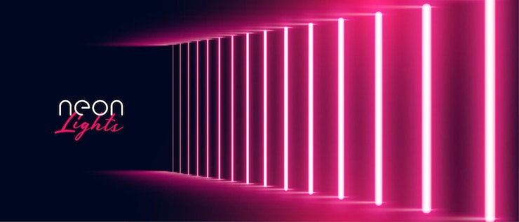 Bezpłatny plik Wektor neonowy efekt świetlny czerwony wzór tła