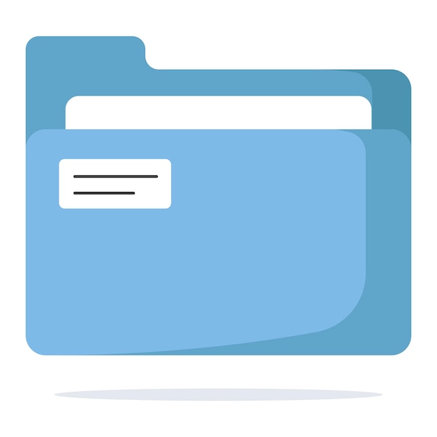Bezpłatny wektor niebieski folder komputera płaski