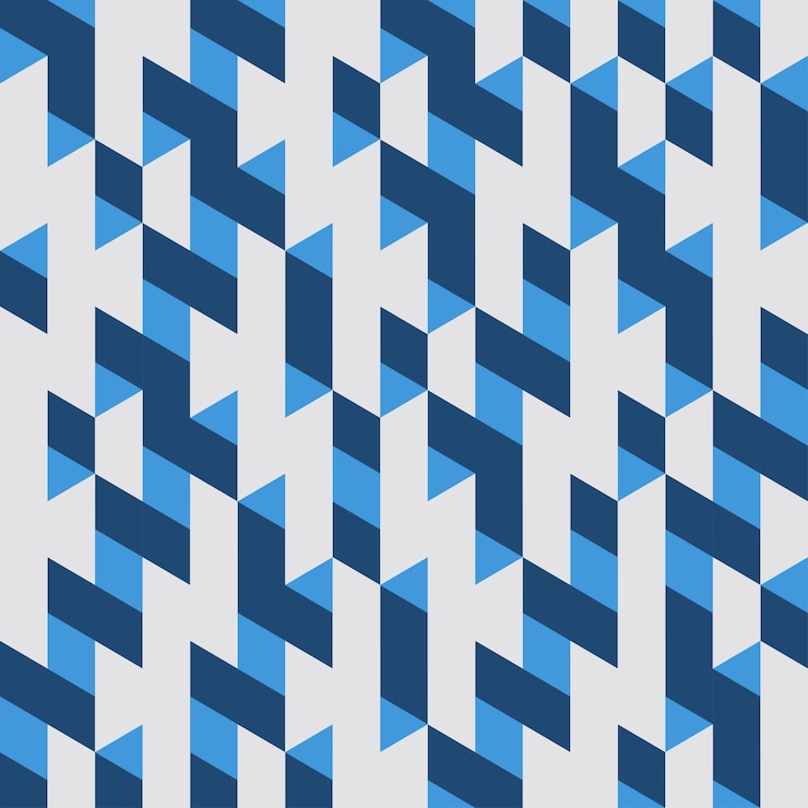 Bezpłatny plik Wektor niebieski geometryczny wzór bezszwowe abstrakcyjne tło ilustracja wektorowa