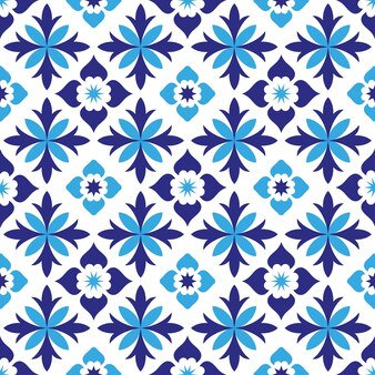 Niebieski i biały abstrakcyjny wzór bez szwu