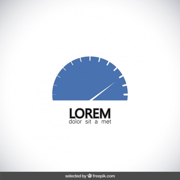 Bezpłatny plik Wektor niebieski prędkościomierza logo