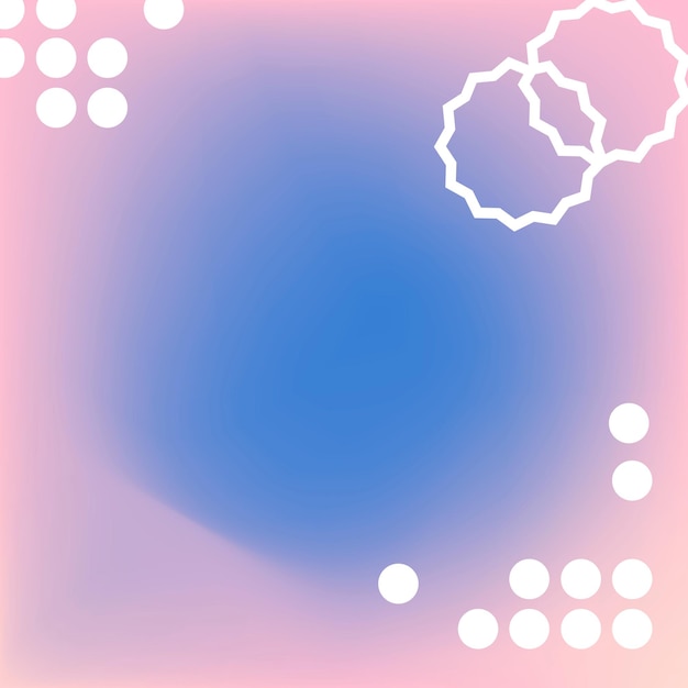Bezpłatny wektor niebieskie tło gradientowe w abstrakcyjnym memphis z funky border