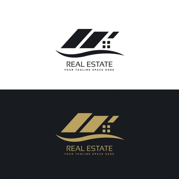 Bezpłatny plik Wektor nieruchomości kreatywne projektowanie logo w minimalistycznym stylu