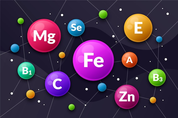 Bezpłatny wektor niezbędny kompleks witamin i minerałów