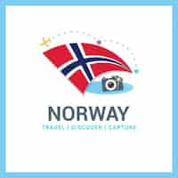 Bezpłatny wektor norwegia fotograf logo