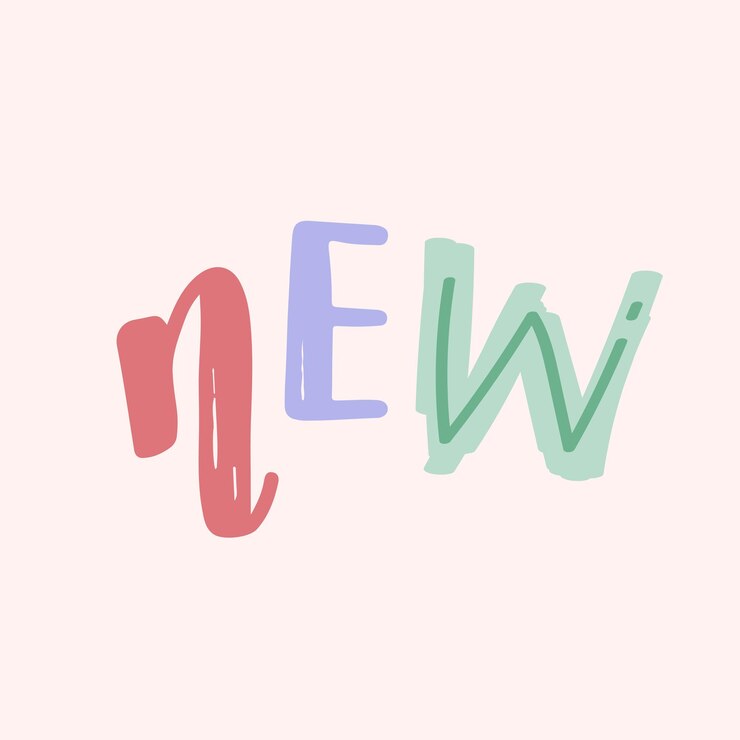 Bezpłatny plik Wektor nowe słowo wektor doodle ręcznie napis typografii
