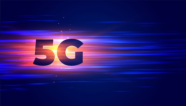 Bezpłatny wektor nowe tło połączenia bezprzewodowego w technologii 5g