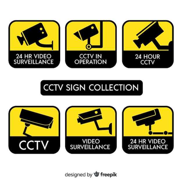 Nowoczesna Kolekcja Znak Cctv Z Płaskiej Konstrukcji