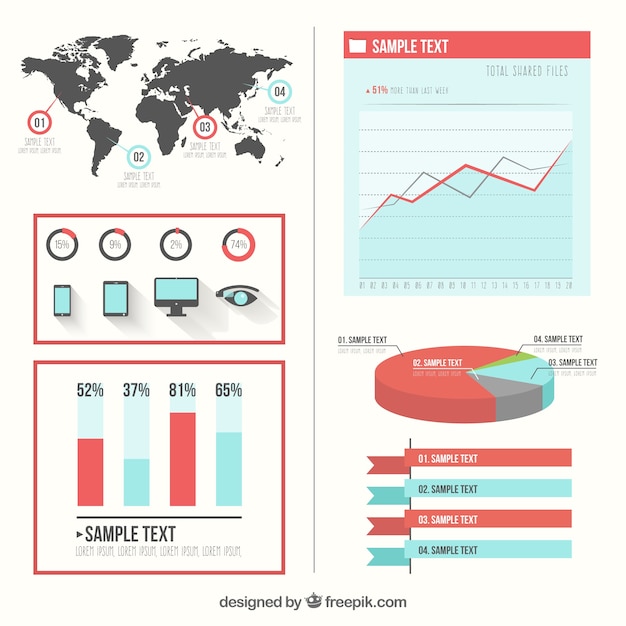 Bezpłatny wektor nowoczesne infografika