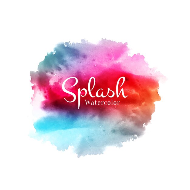 Nowoczesne kolorowe akwarele splash design tło