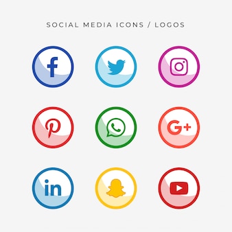 Nowoczesne logo i ikony mediów społecznościowych