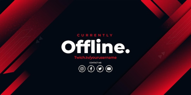 Nowoczesne Obecnie Offline Tło Z Niebieskimi Kształtami