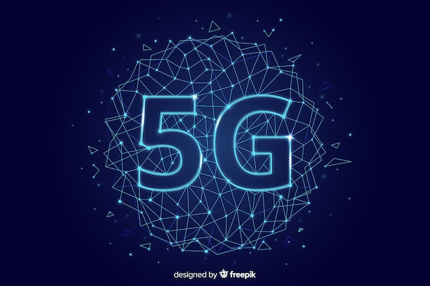 Bezpłatny wektor nowoczesne tło koncepcja 5g