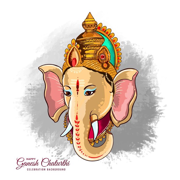 Nowoczesny artystyczny szczęśliwy festiwal Ganesh Chaturthi tło karty
