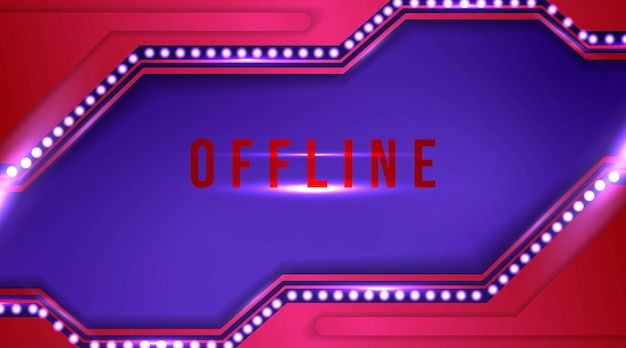 Nowoczesny Baner Offline Z Abstrakcyjnym Tłem Dla Twitch