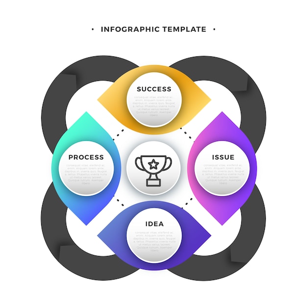 Bezpłatny wektor nowoczesny biznes infographic szablon
