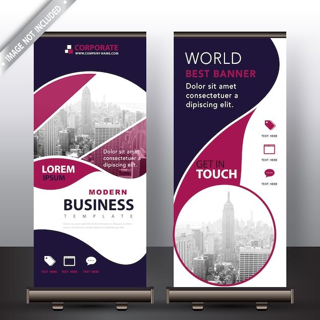 Nowoczesny Biznes Roll Up Banner