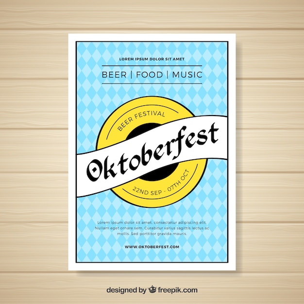 Nowoczesny Kreatywny Szablon Flyer Oktoberfest