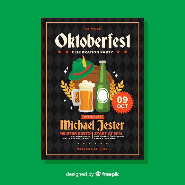 Nowoczesny Szablon Ulotki Oktoberfest