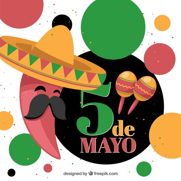 Nowożytny Kolorowy Cinco De Mayo Tło