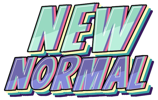 Bezpłatny wektor nowy projekt typografii normal