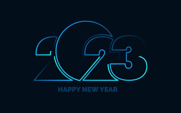 Bezpłatny wektor nowy rok 2023 projekt typografii 2023 numery ilustracja logotyp ilustracja wektorowa
