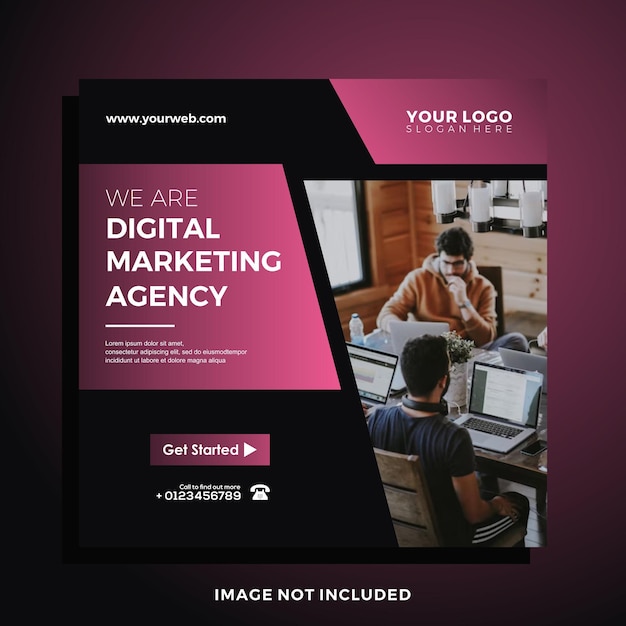 Nowy szablon marketingu biznesowego na instagramie