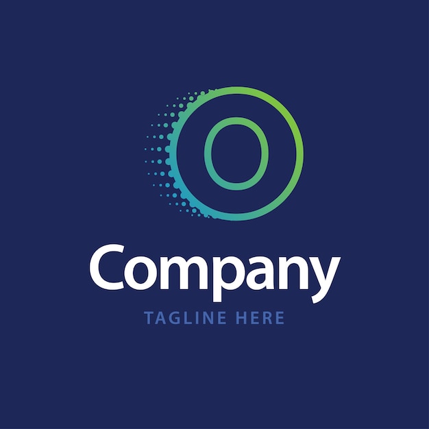 O Technologia Logo Biznes Projekt tożsamości marki Ilustracja wektorowa