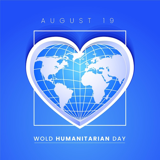 Bezpłatny wektor obchody światowego dnia humanitarnego