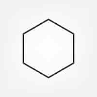 Bezpłatny wektor obrysowy sześciokątny wektor kształtu geometrycznego