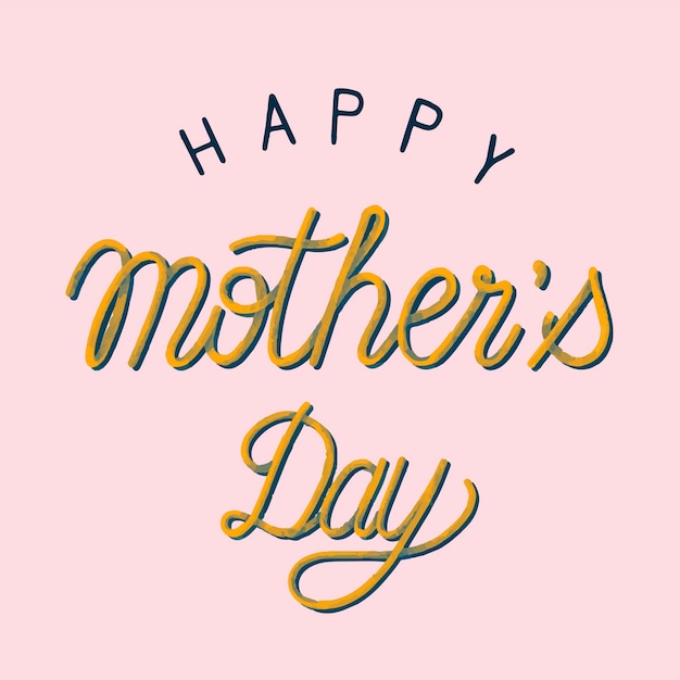 Odręczny Styl Typografii Happy Mother's Day