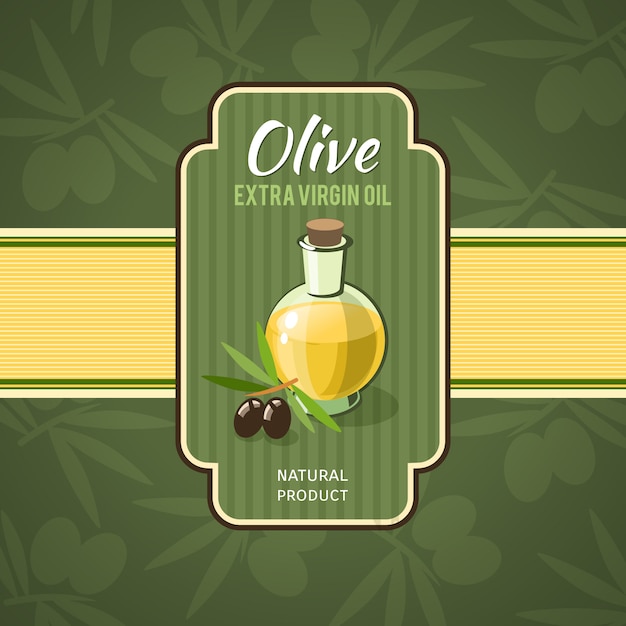 Bezpłatny wektor odznaka oliwy z oliwek