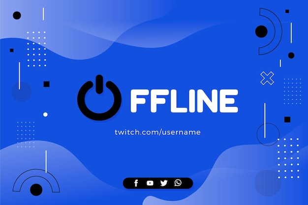 Offline Twitch Banner W Stylu Memphis