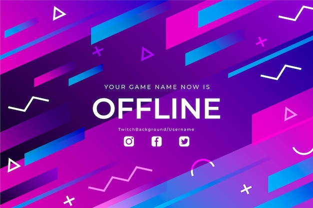 Bezpłatny wektor offline twitch banner