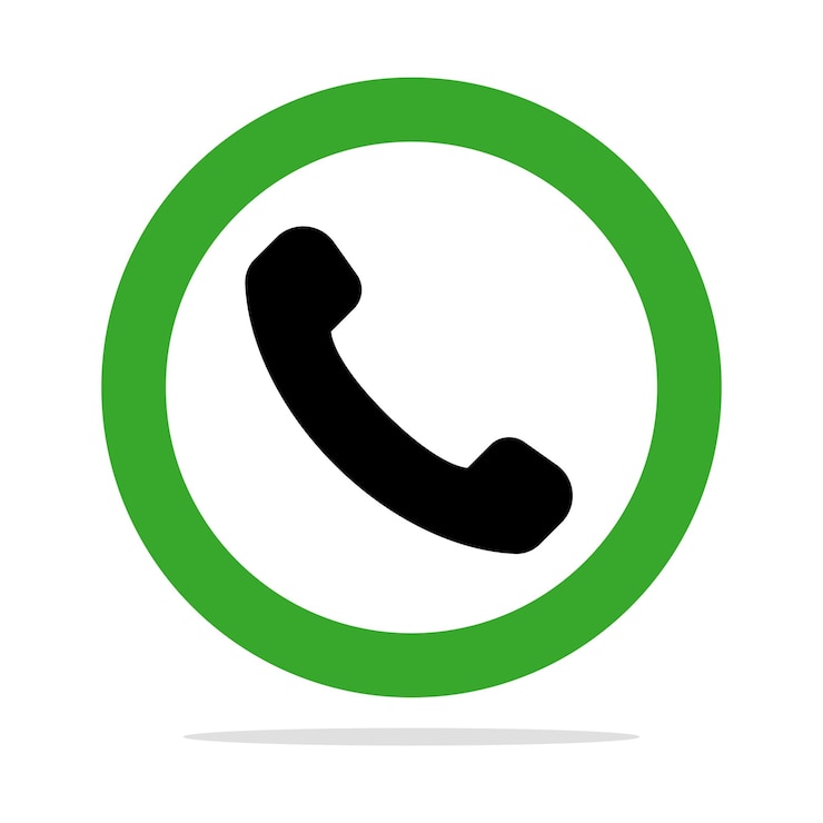 Bezpłatny plik Wektor okrąg telefoniczny czarny i zielony