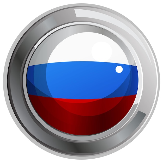 Okrągła ikona flagi Rosji