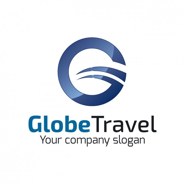 Bezpłatny wektor okrągły logo travel agency