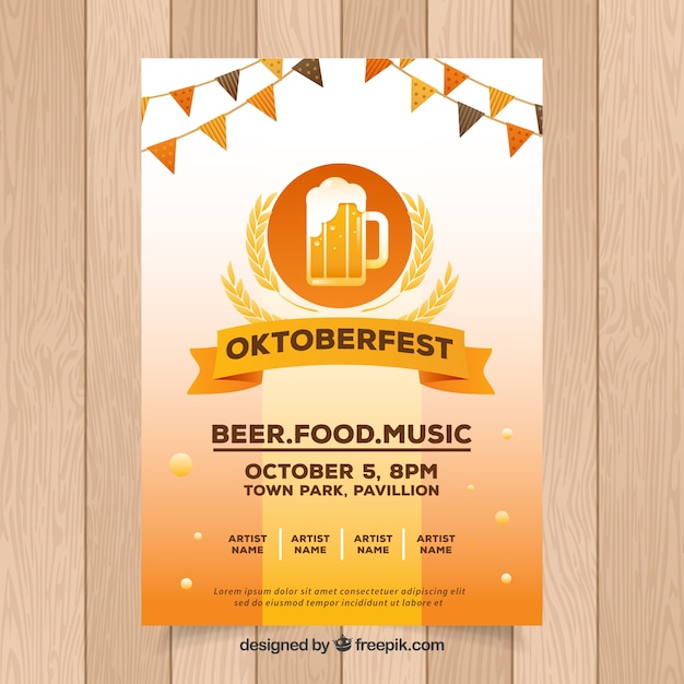 Oktoberfest, świąteczny Plakat