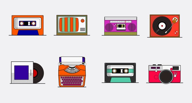 Old school device vector