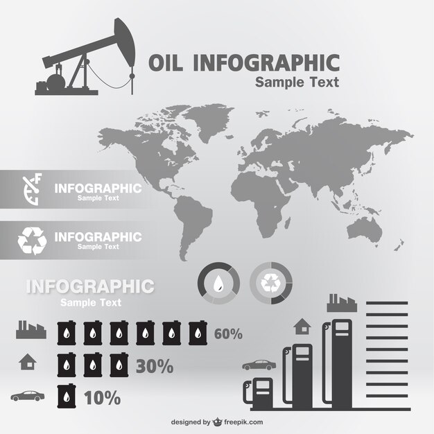 Olej infografika szablon