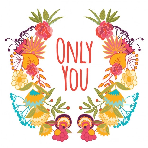 Only You Floral Frame