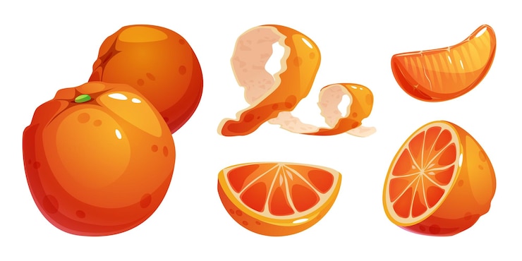 Bezpłatny plik Wektor oranżowy z peeled elementów cytrusowych