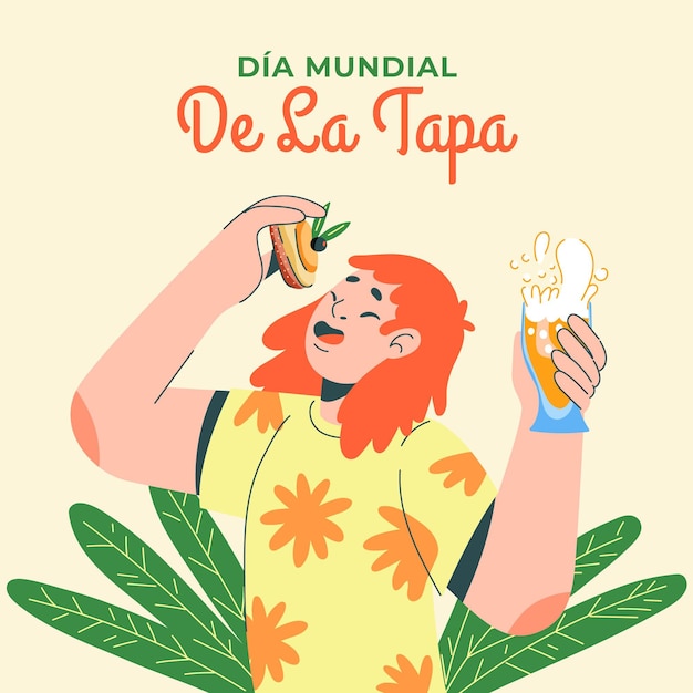 Organic Flat Dia Mundial De La Tapa Illustration