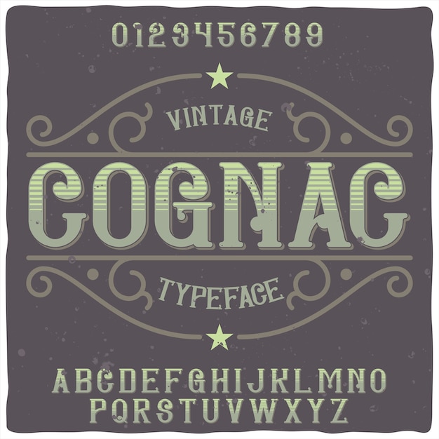 Oryginalny Krój Pisma O Nazwie „cognac”.